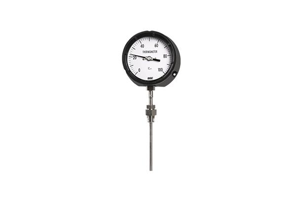 Safety pattern type direct reading thermometer solid-front turret style thermoplastic case