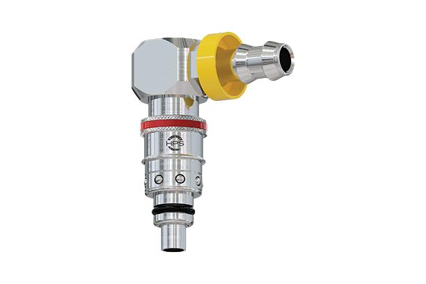 90° Straight Valved Plug for Push-lock Hose