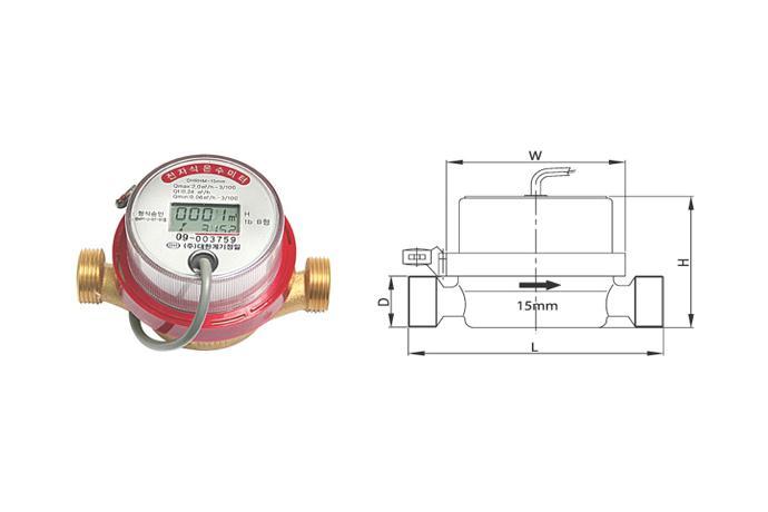 Digital Remote Control-type Hot Water Gauge (Single-jet)