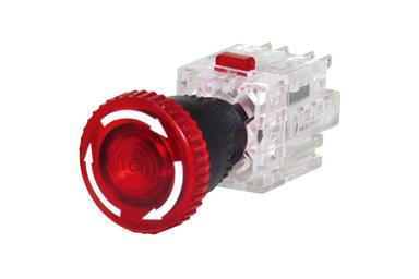 Lamp emergency push lock turn reset switch