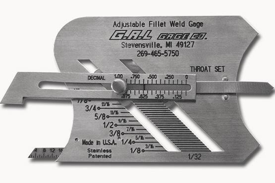 Adjustable Fillet Weld Gauge