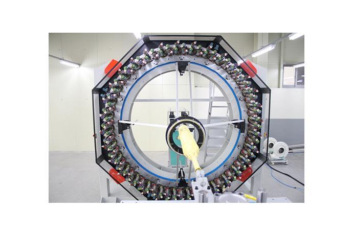 2D Over Braiding Machine for Structural Composite Preform